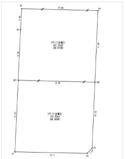 岡山市中区中井の区画図