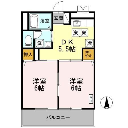 ヴィラ唐崎の間取り