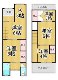西難波町３丁目戸建の間取り