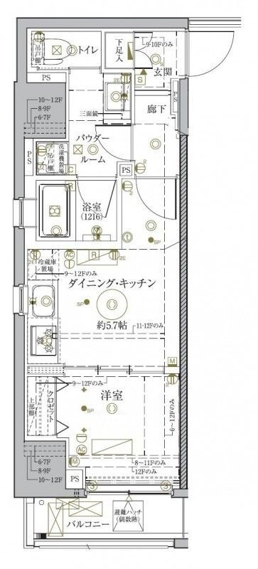 クレイシア秋葉原ラグゼスウィートの間取り|間取りです。