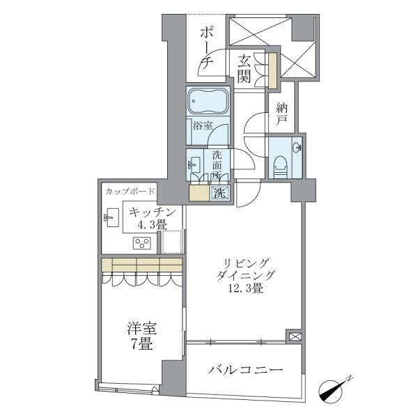 品川Ｖタワー　タワー棟の間取り