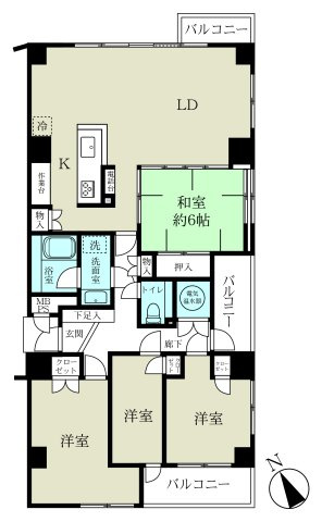 シティーリゾート広瀬川倶楽部の間取り