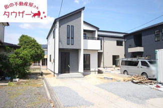 【外観】 | 富田東小学校・富田中学校区　GRAFARE　郡山市東原１丁目　全３棟　１号棟 | 外観写真　１号棟　南側から見た現状写真です！　日当たりの良い物件です(*^▽^*)　