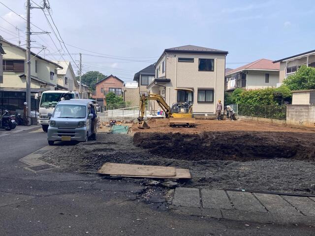 市川大野第３の前面道路含む現地写真