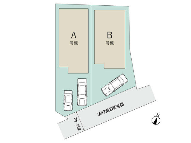 市川市北方町４丁目１９６９番の区画図