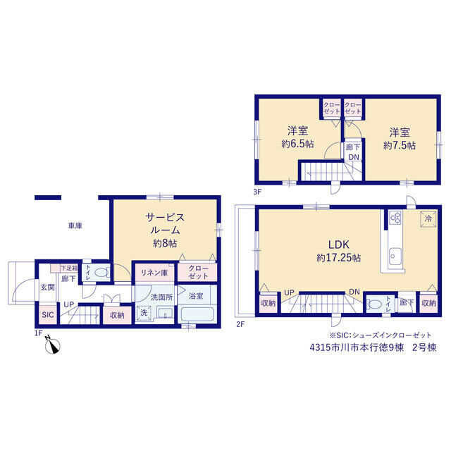 ４３１５市川市本行徳９棟の間取り