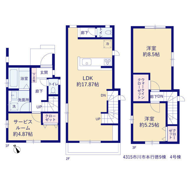 ４３１５市川市本行徳９棟の間取り