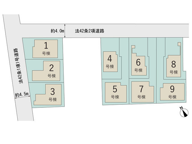 ４３１５市川市本行徳９棟の区画図