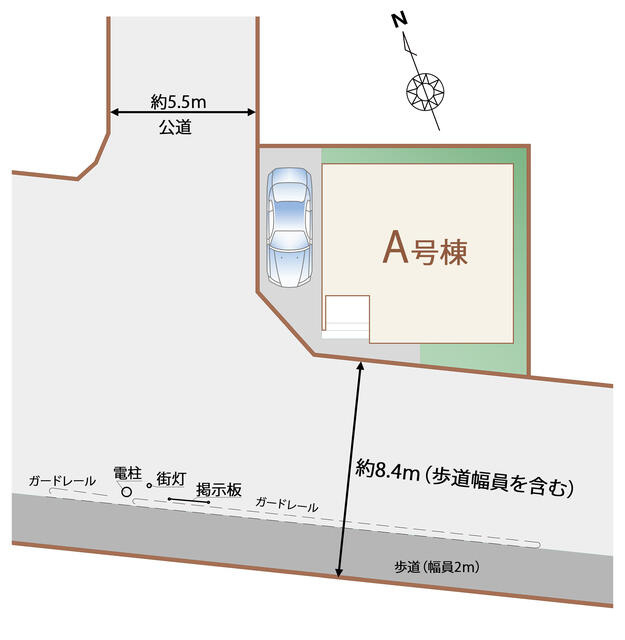 市川市田尻５丁目６０３番の区画図
