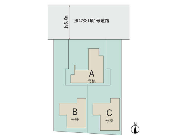 市川市下新宿３１２番の区画図