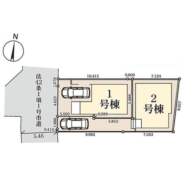 市川市高谷の区画図