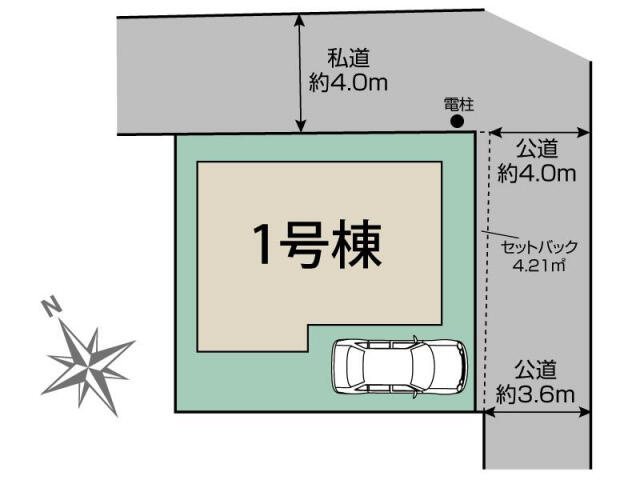 ブルーミングガーデン　船橋市松が丘５丁目１棟／１期１号棟の区画図|船橋市松が丘5丁目1棟区画図