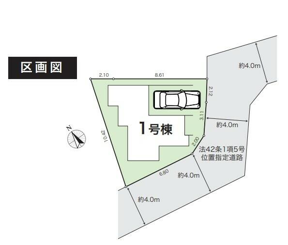 ４３４１松戸市竹ヶ花４期１棟の区画図