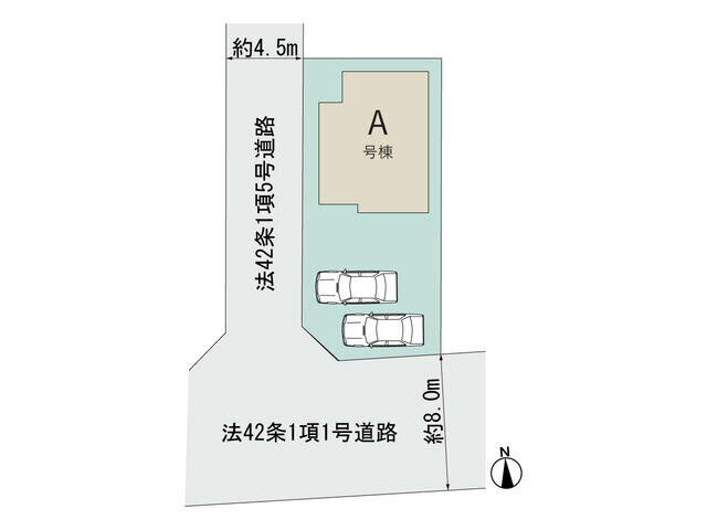 松戸市栄町西５丁目１２９６番の区画図