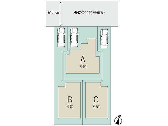 松戸市小金原８丁目２５番の区画図