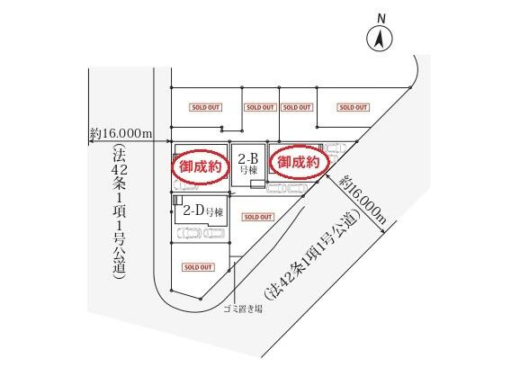 松戸市幸田３期の区画図