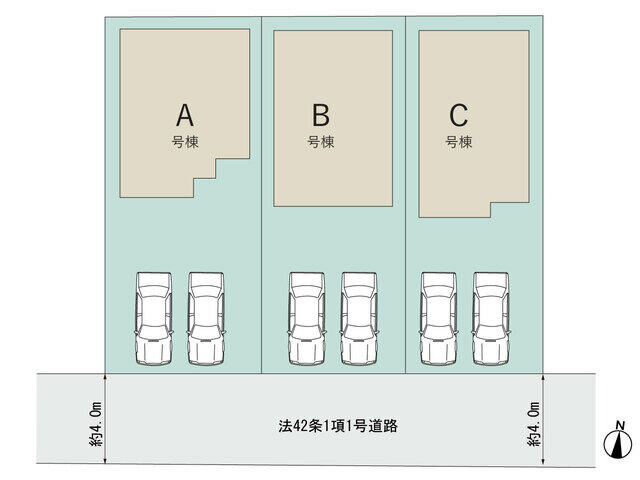 松戸市秋山３８９番の区画図