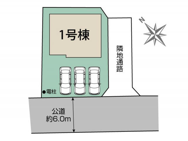 ブルーミングガーデン　船橋市大穴南４丁目１棟／１期１号棟の区画図|船橋市大穴南4丁目1棟区画図