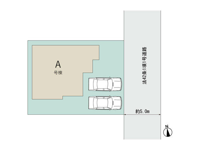 松戸市西馬橋５丁目２５３番の区画図