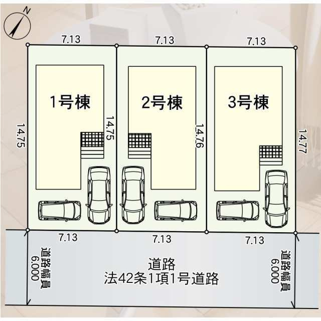 松戸市六高台　第１２の区画図