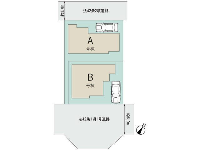 松戸市六高台５丁目１７番の区画図