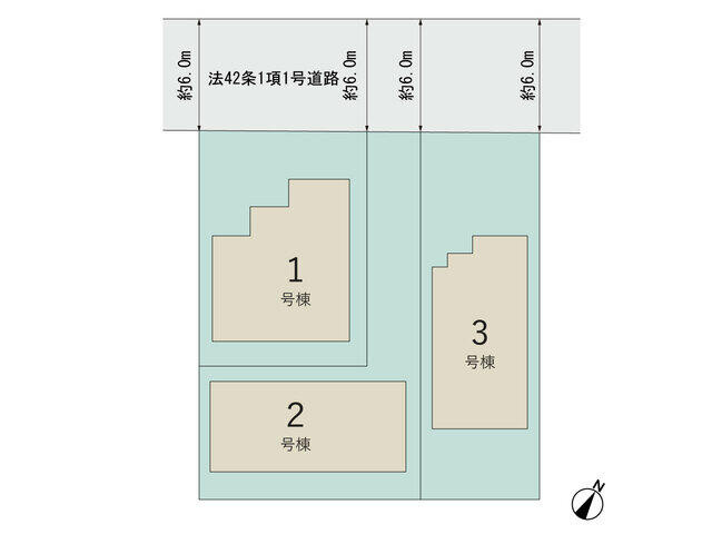 ４３２２松戸市六高台１１期３棟の区画図