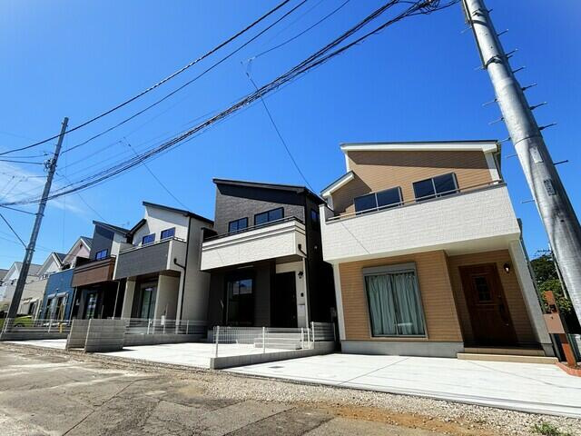 松戸市和名ヶ谷５８２番１の前面道路含む現地写真|D号棟からの撮影