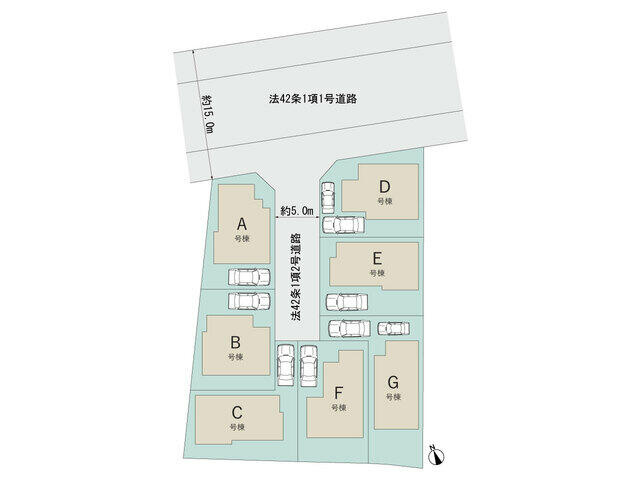 松戸新田４２６番の区画図