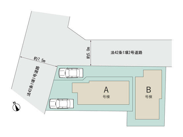 松戸新田４２０番の区画図