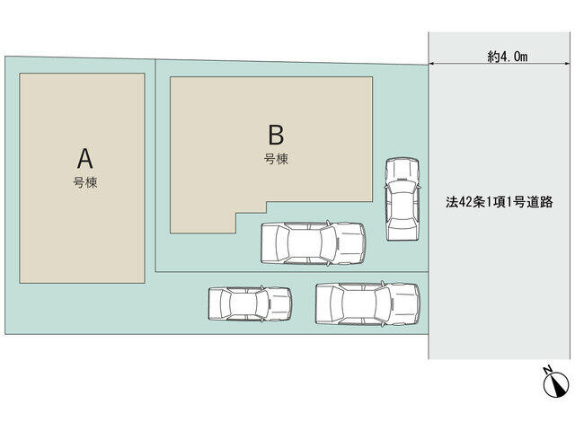 松戸市八ヶ崎８丁目１３番の区画図