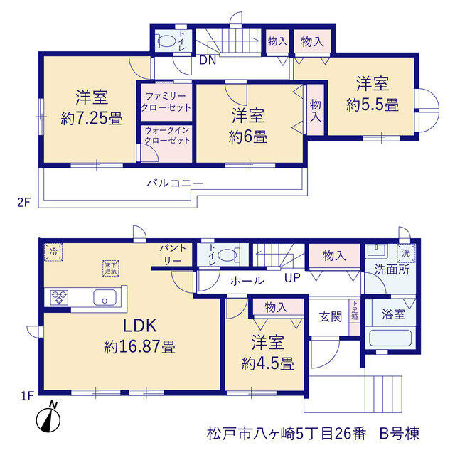松戸市八ヶ崎５丁目２６番の間取り