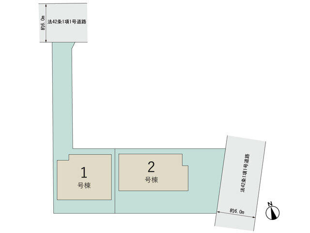 ４３２２松戸市中和倉１３期２棟の区画図