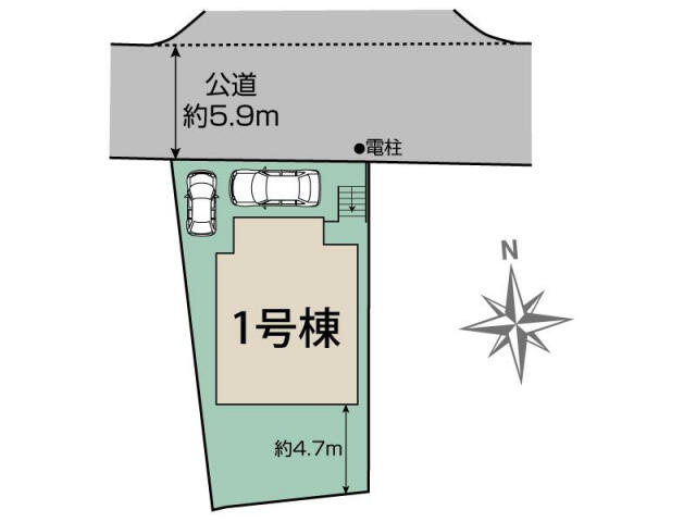 ブルーミングガーデン　松戸市中金杉１丁目１棟／１期１号棟の区画図|松戸市中金杉1丁目1棟区画図