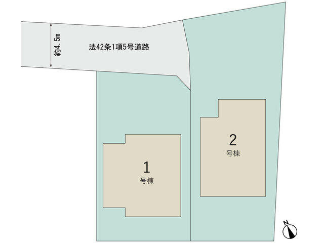 ４３２２柏市塚崎２期２棟の区画図