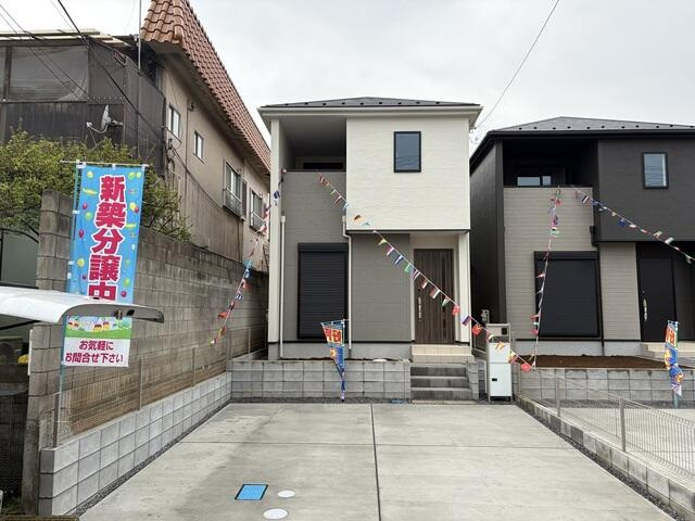 柏大津ケ丘１丁目　第３期の前面道路含む現地写真