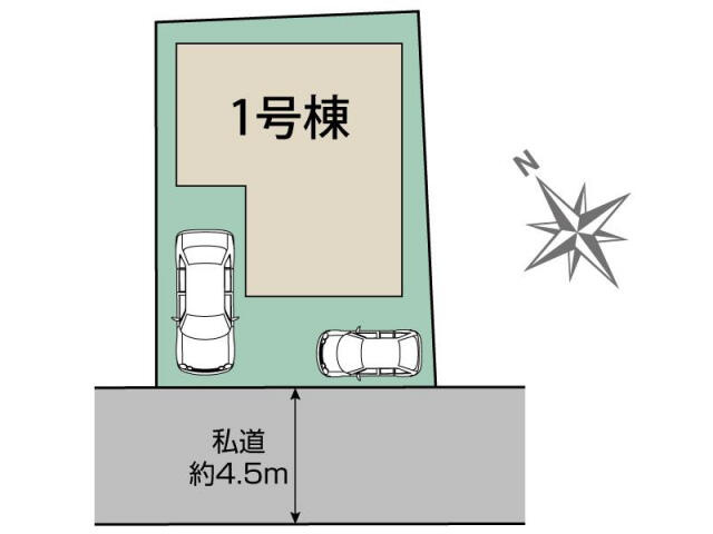 ブルーミングガーデン　柏市西原３丁目１棟／１期１号棟の区画図|柏市西原3丁目1棟区画図