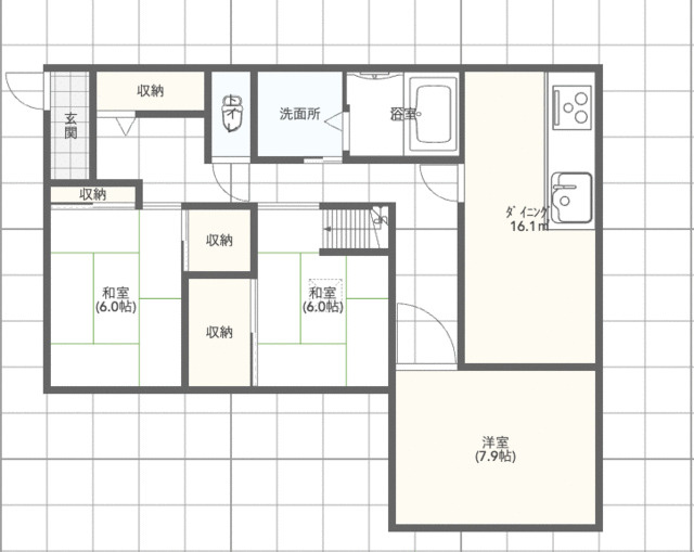 柏松ヶ崎戸建の間取り
