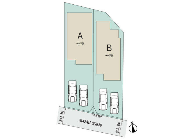 鎌ヶ谷市東中沢４丁目１４８６番の区画図