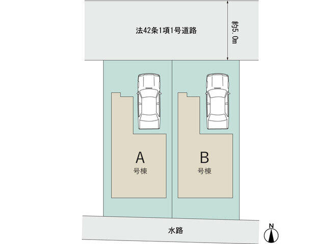 流山市西平井４７５番の区画図