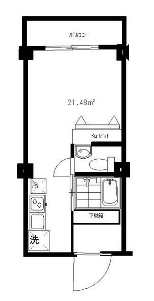 第６朝日ビルの間取り|間取りです。