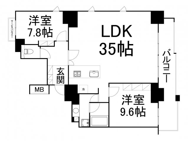 【間取り】 | リバーサイドタワー中之島