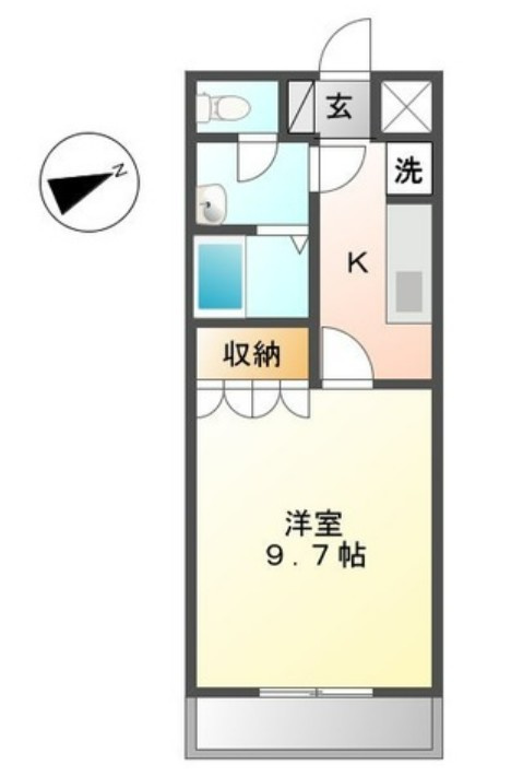 川崎市麻生区片平３丁目のアパートの間取り