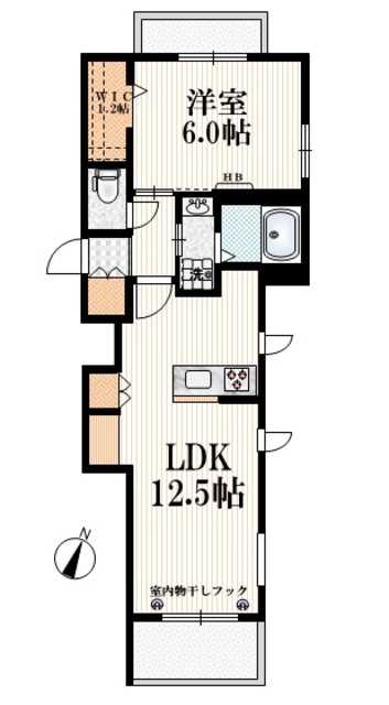 オレンジハウスの間取り|【間取り】　最上階角部屋３面採光