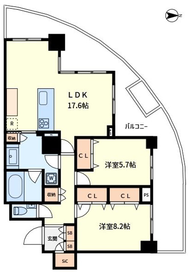 【間取り】 | ゲートシティ大崎サウスパークタワー