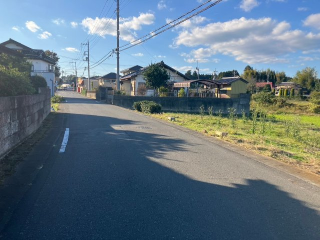 売地　水戸市開江町の前面道路含む現地写真|南側道路幅員5.8ｍ