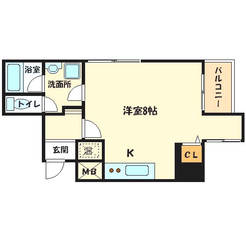 コンフォール南森町の間取り|コンフォール南森町　開放感ある間取り