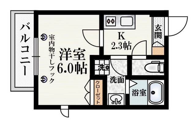 ＪＫコーポラスの間取り|★角部屋２面採光★