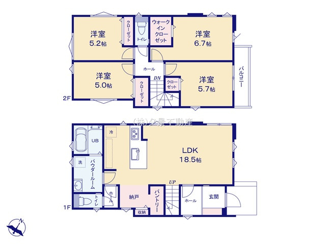 《仲介手数料無料》北区本郷町390新築一戸建ての間取り