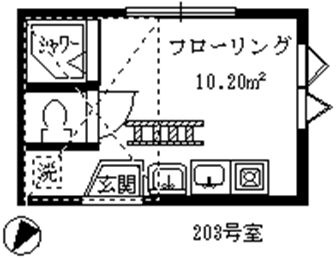 中野区沼袋３丁目のアパートの間取り