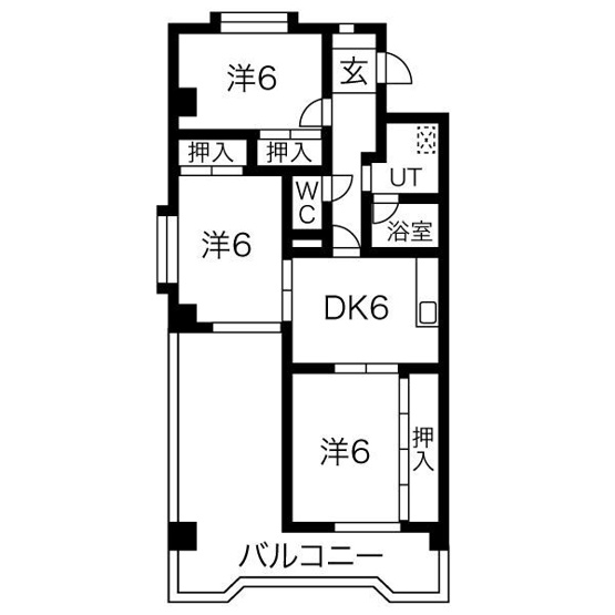 【間取り】 | グランドハイツ八勝
